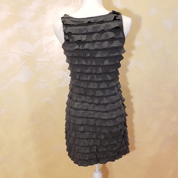Poetry Gray Ruffled Mini Dress - Picture 2 of 8